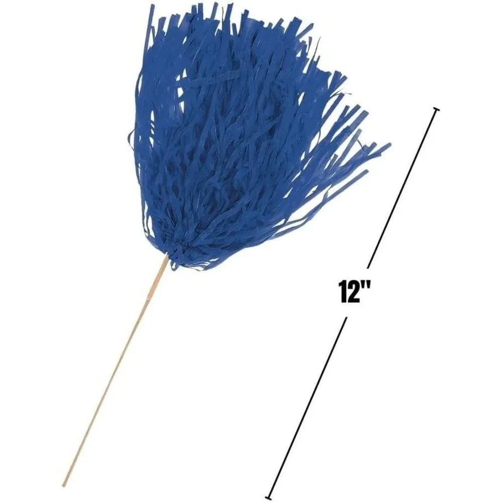 24 Pack Pom Poms Cheerleading Spirit Sports Dance Cheer Homecoming Parade